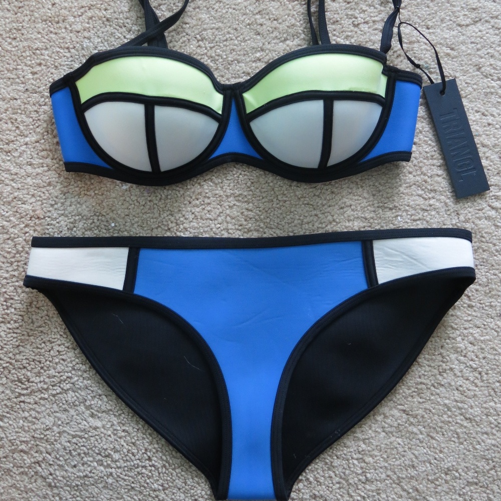 NWT Womens TRIANGL Neoprene Color Block Bikini